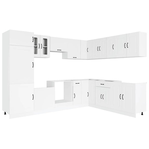 14-tlg Küchenschrank Set Weiß