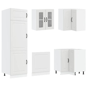 14-tlg Küchenschrank Set Weiß