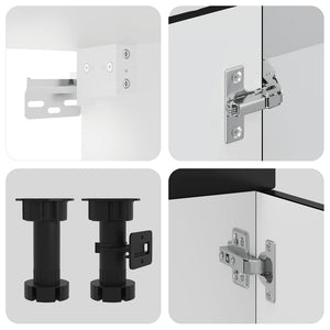 14-tlg Küchenschrank Set Schwarz