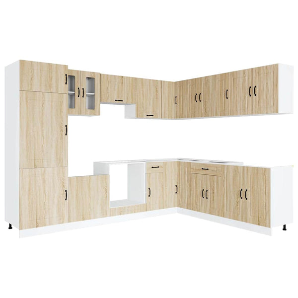 14-tlg Küchenschrank Set Sonoma-Eiche
