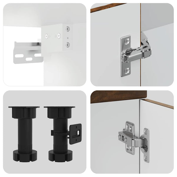 14-tlg Küchenschrank Set Räuchereiche