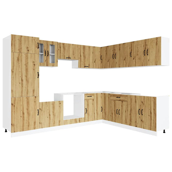 14-tlg Küchenschrank-Set Artisan Eiche