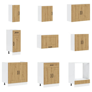 14-tlg Küchenschrank-Set Artisan Eiche