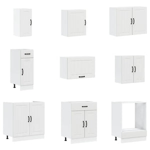 14-tlg. Küchenschrank-Set Weiß