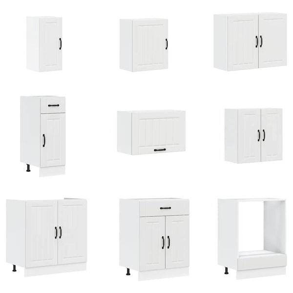 14-tlg. Küchenschrank-Set Weiß