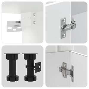 14-tlg. Küchenschrank-Set Weiß