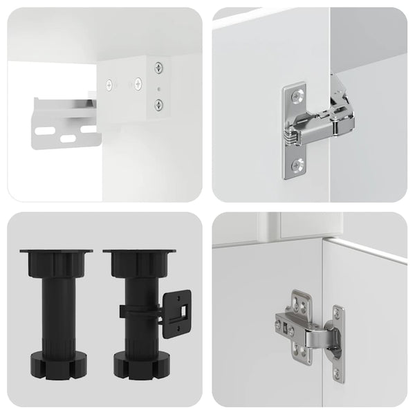 14-tlg. Küchenschrank-Set Weiß
