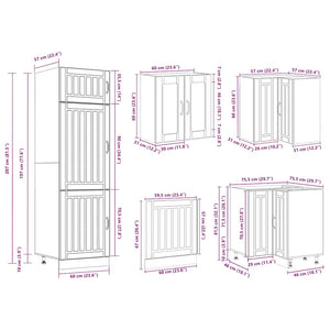 14-tlg. Küchenschrank-Set Weiß
