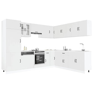 14-tlg. Küchenschrank-Set Weiß