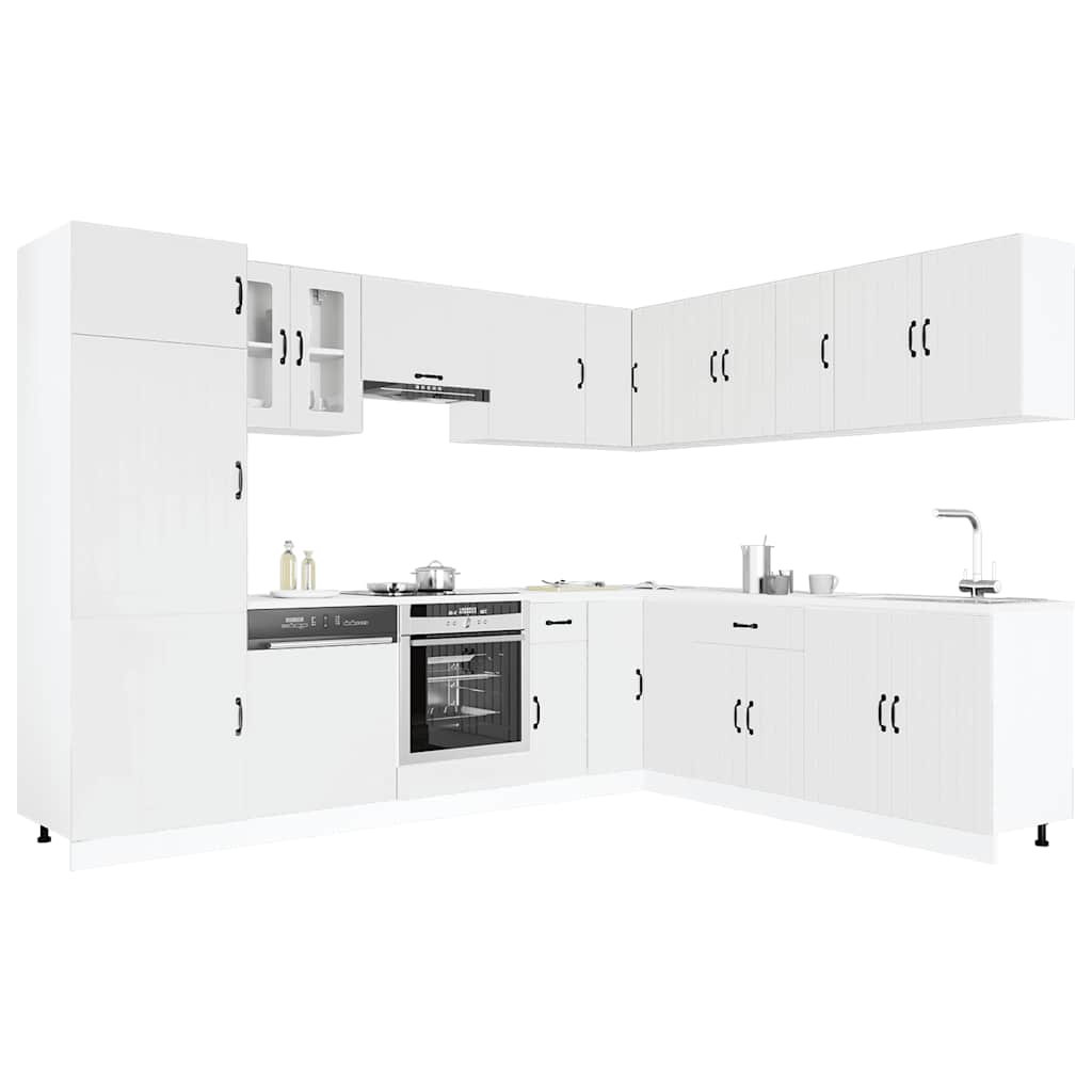 14-tlg. Küchenschrank-Set Weiß
