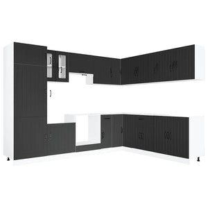 14-teiliges Küchenschrank-Set Lucca Schwarz