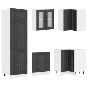 14-teiliges Küchenschrank-Set Lucca Schwarz