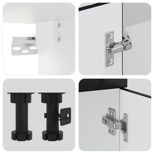 14-teiliges Küchenschrank-Set Lucca Schwarz