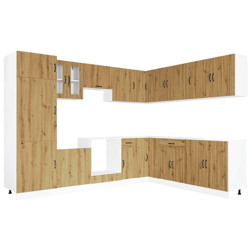 14-tlg. Küchenschrank Set Artisan Eiche