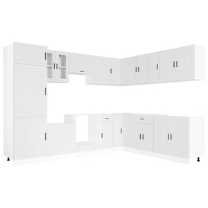 14-tlg. Küchenschrank-Set Porto Weiß