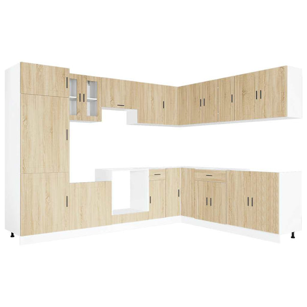 14-tlg Küchenschrank Set Sonoma Eiche