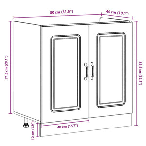 Küchenschrank Kalmar Weiß 80cm
