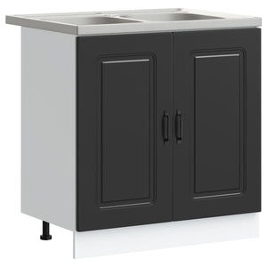 Küchenschrank Kalmar Schwarz 80cm