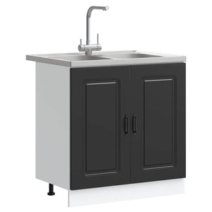 Küchenschrank Kalmar Schwarz 80cm