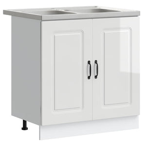 Küchenschrank Weiß Hochglanz 80cm