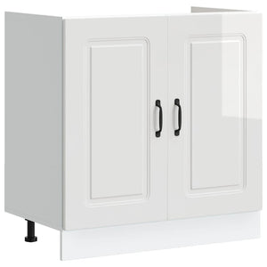 Küchenschrank Weiß Hochglanz 80cm