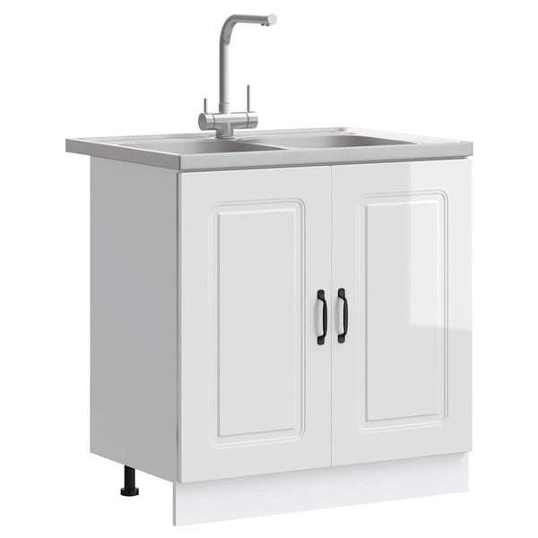 Küchenschrank Weiß Hochglanz 80cm