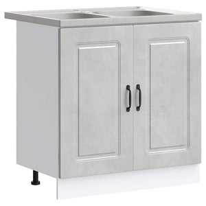 Küchenschrank Beton Grau 80cm