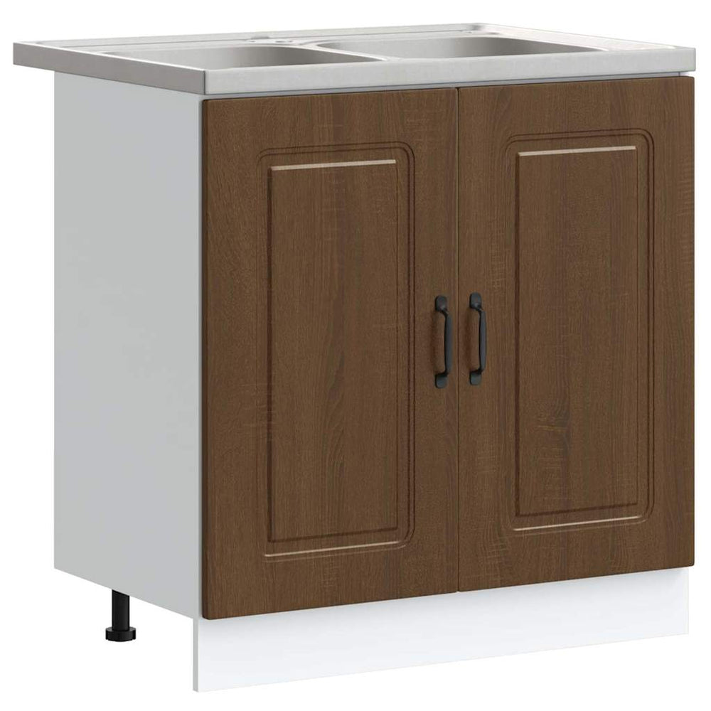 Küchenschrank Kalmar Braun Eiche 80cm
