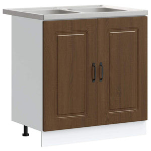 Küchenschrank Kalmar Braun Eiche 80cm