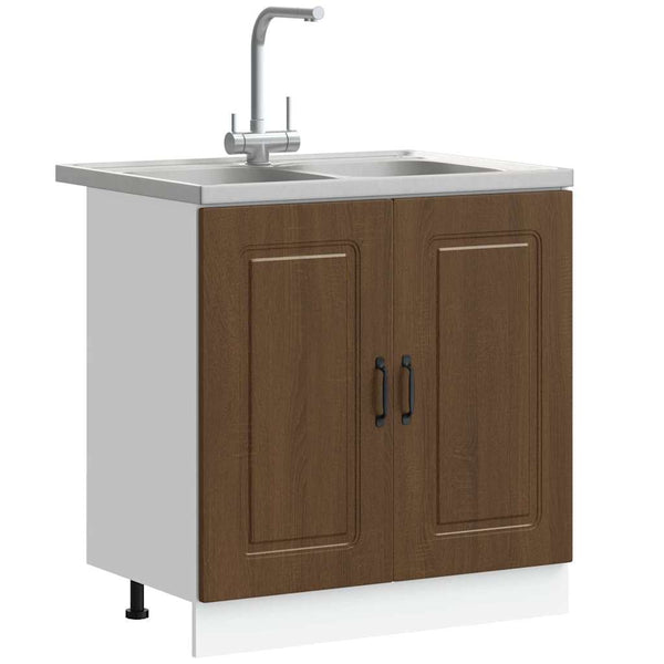 Küchenschrank Kalmar Braun Eiche 80cm