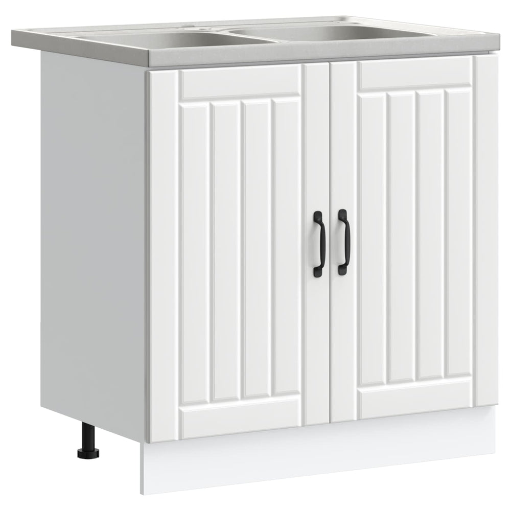 Waschbeckenunterschrank Lucca, Weiß, 2er-Set