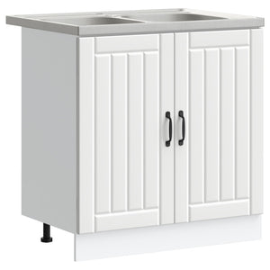 Waschbeckenunterschrank Lucca, Weiß, 2er-Set