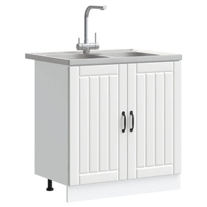 Waschbeckenunterschrank Lucca, Weiß, 2er-Set