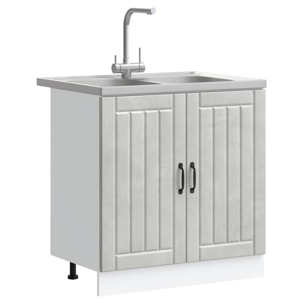 Waschbeckenunterschrank Lucca Beton Grau