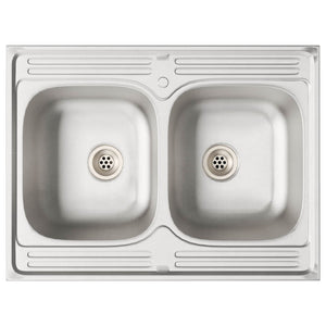 Waschbeckenunterschrank Lucca 2er-Set Grau Sonoma
