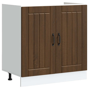 Waschbeckenunterschrank Lucca, 2-teilig, Eichenoptik
