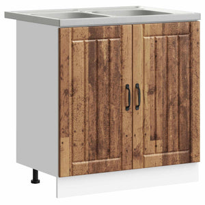 Waschbeckenunterschrank Lucca Altholz 2er-Set