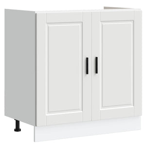 Weißer Waschbeckenunterschrank Porto, 2er-Set