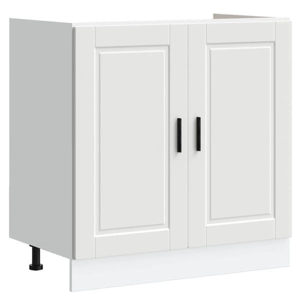 Weißer Waschbeckenunterschrank Porto, 2er-Set
