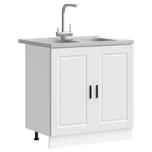 Weißer Waschbeckenunterschrank Porto, 2er-Set
