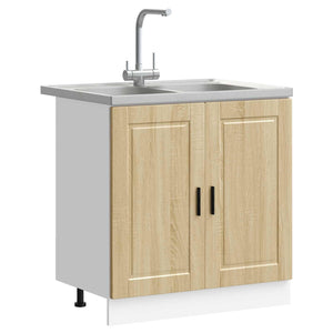 Waschbeckenunterschrank Porto Braun 2er-Set