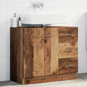 Waschbeckenunterschrank Altholz-Optik