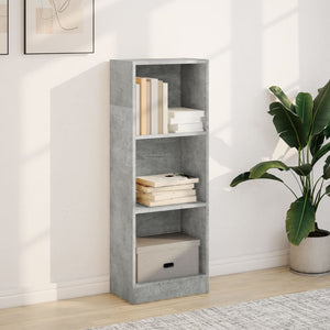 vidaXL Bibliothèque gris béton 40x24x109 cm aggloméré