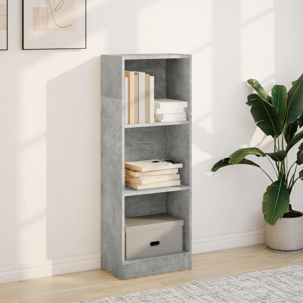 vidaXL Bibliothèque gris béton 40x24x109 cm aggloméré