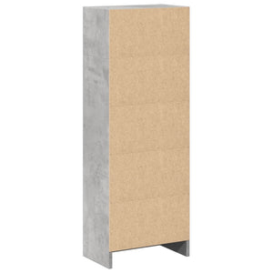 vidaXL Bibliothèque gris béton 40x24x109 cm aggloméré