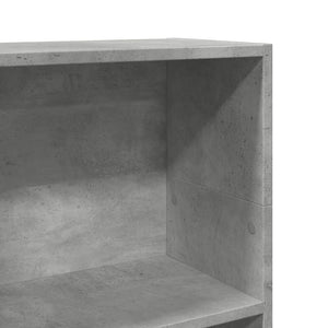 vidaXL Bibliothèque gris béton 40x24x109 cm aggloméré