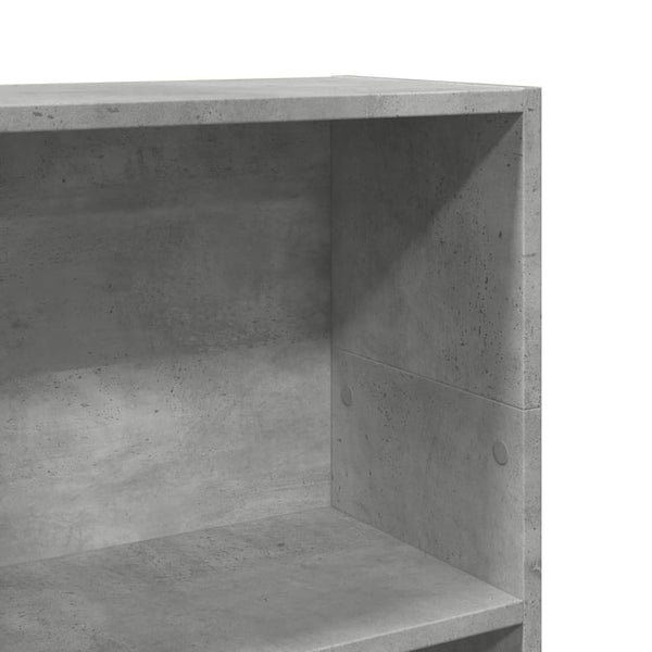 vidaXL Bibliothèque gris béton 40x24x109 cm aggloméré