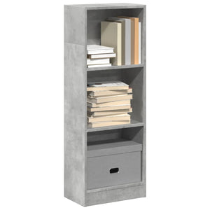 vidaXL Bibliothèque gris béton 40x24x109 cm aggloméré