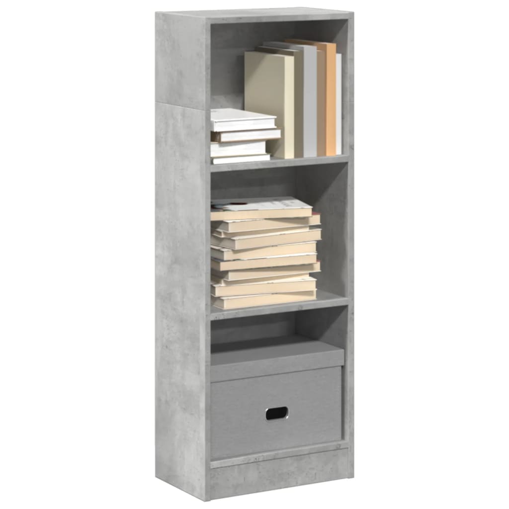 vidaXL Bibliothèque gris béton 40x24x109 cm aggloméré