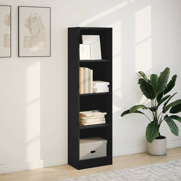 Schwarzes Bücherregal 40x24x143 cm